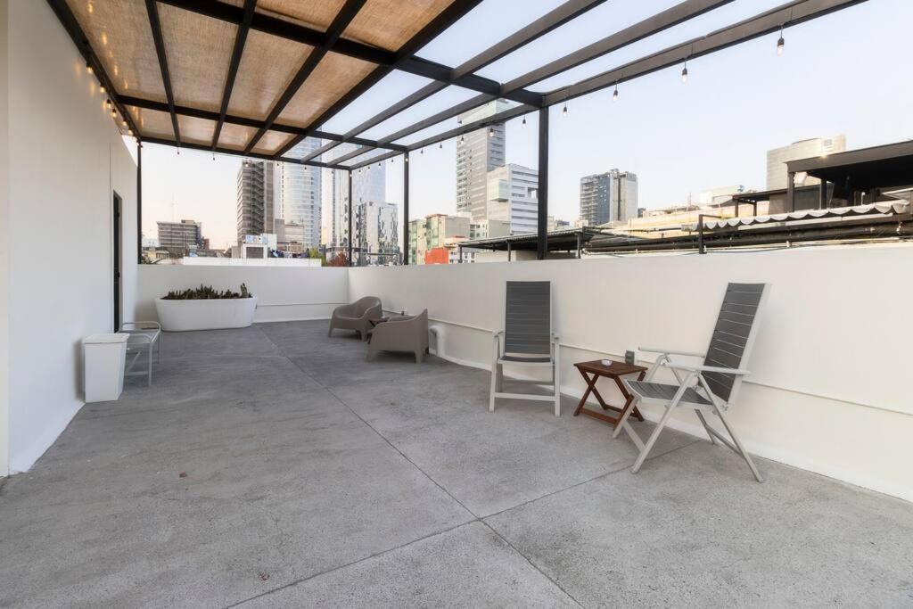 メキシコシティL204 Studio Apt 2Bdrm 1Bath Fits 6 Ac Rooftopアパートメント エクステリア 写真