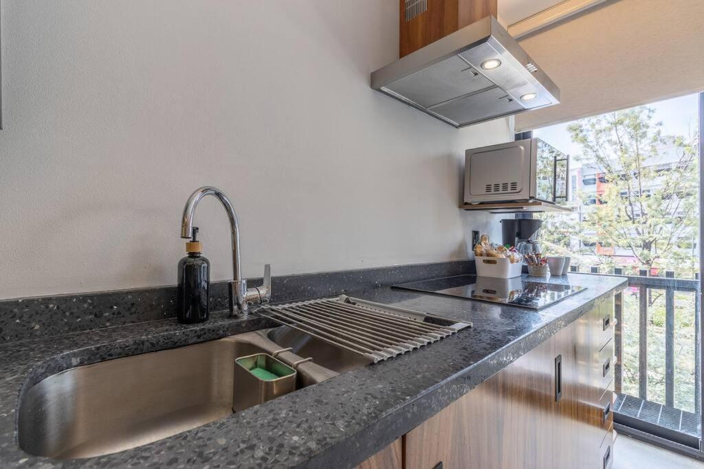 メキシコシティL204 Studio Apt 2Bdrm 1Bath Fits 6 Ac Rooftopアパートメント エクステリア 写真